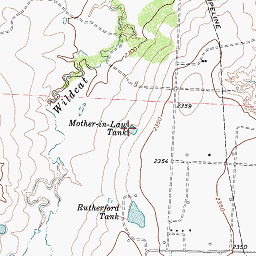 Topographic Map of Mother-in-Law Tank, TX