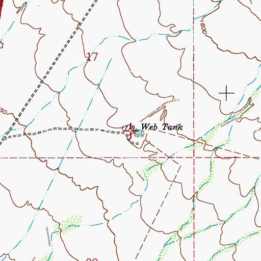 Topographic Map of Web Tank, AZ