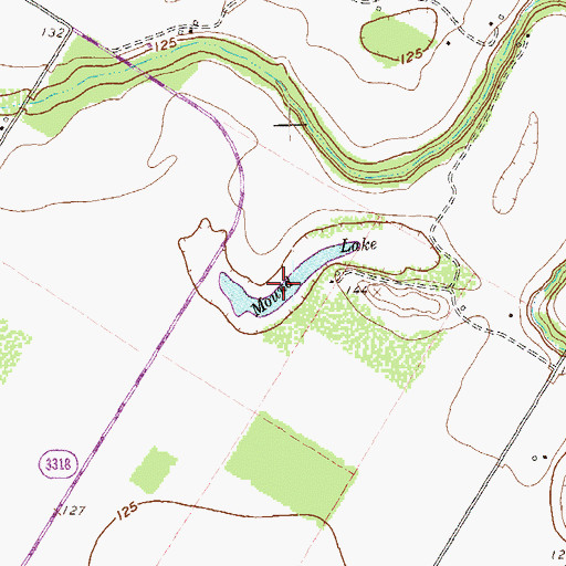 Topographic Map of Mound Lake, TX