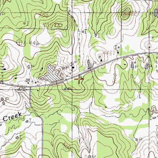 Topographic Map of Mount Arat Church, TX