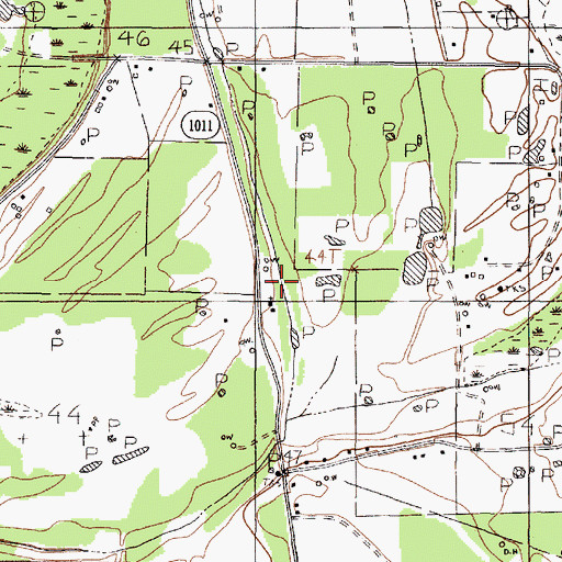 Topographic Map of Olive Bethel Baptist Church, TX