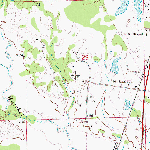 Topographic Map of Mount Hermel Church, AL