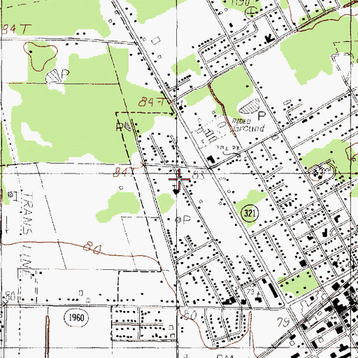 Topographic Map of Mount Olive Church, TX