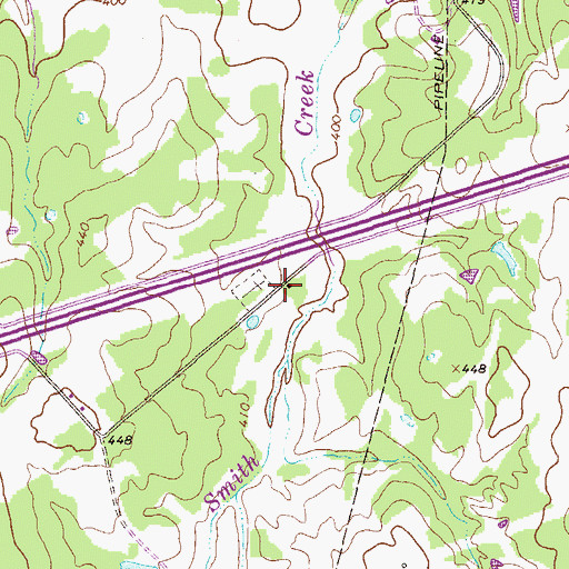 Topographic Map of Mount Pleasant Church, TX