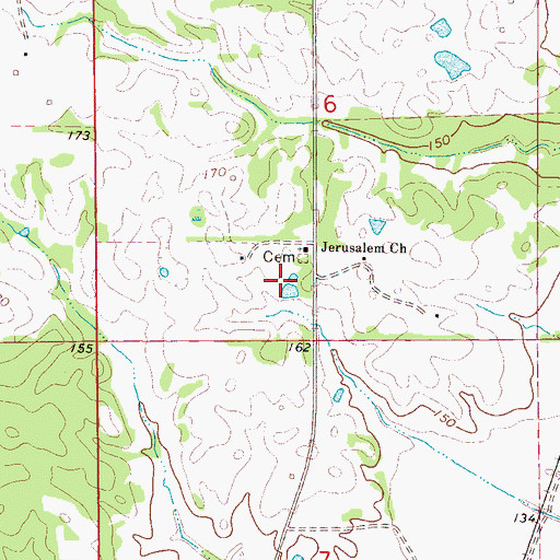 Topographic Map of Nelson Church (historical), AL