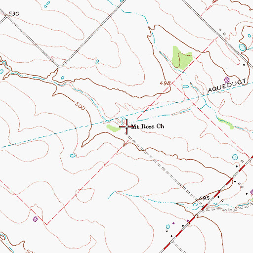 Topographic Map of Mount Rose Church, TX