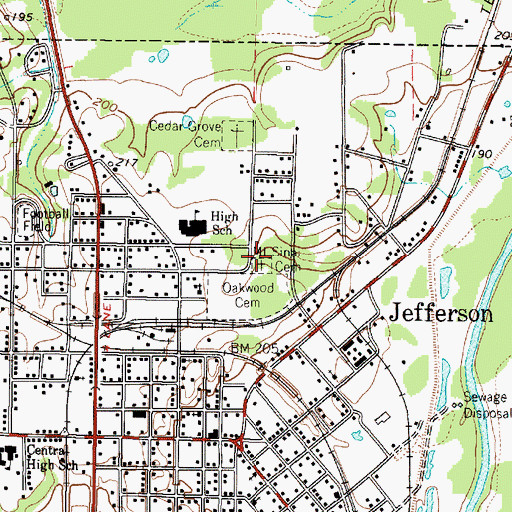 Topographic Map of Mount Sinai Cemetery, TX