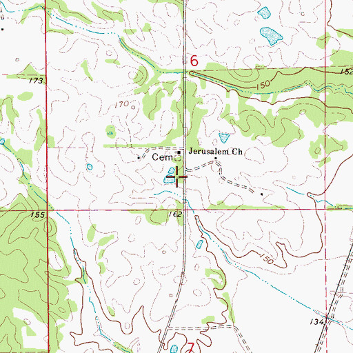 Topographic Map of Nelson School (historical), AL