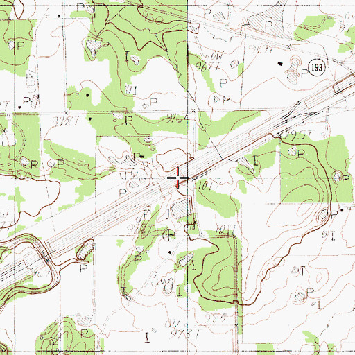 Topographic Map of Mount Zion Church, TX