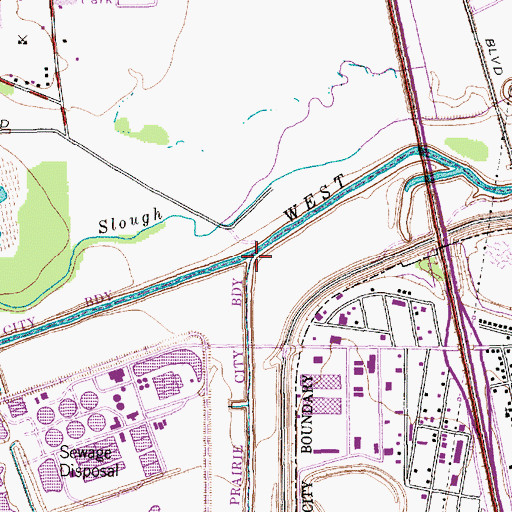 Topographic Map of Mountain Creek, TX
