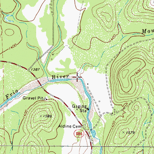 Topographic Map of Mouser Creek, TX