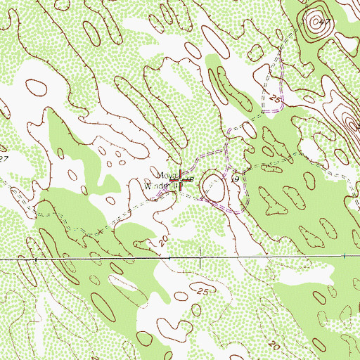 Topographic Map of Mova Windmill, TX