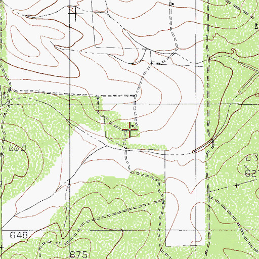 Topographic Map of Mrs B Carr, TX