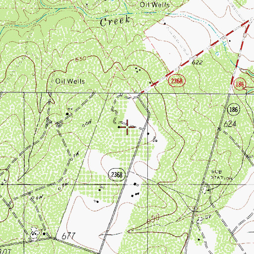 Topographic Map of Mrs C Bradshaw, TX