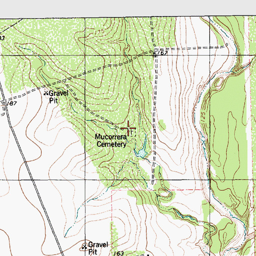 Topographic Map of Mucorrera Cemetery, TX