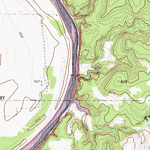 Topographic Map of Mud Creek, TX