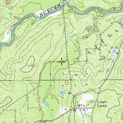 Topographic Map of Mud Hollow, TX