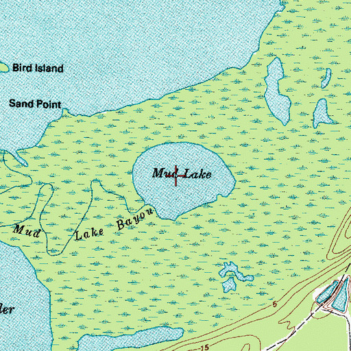 Topographic Map of Mud Lake, TX
