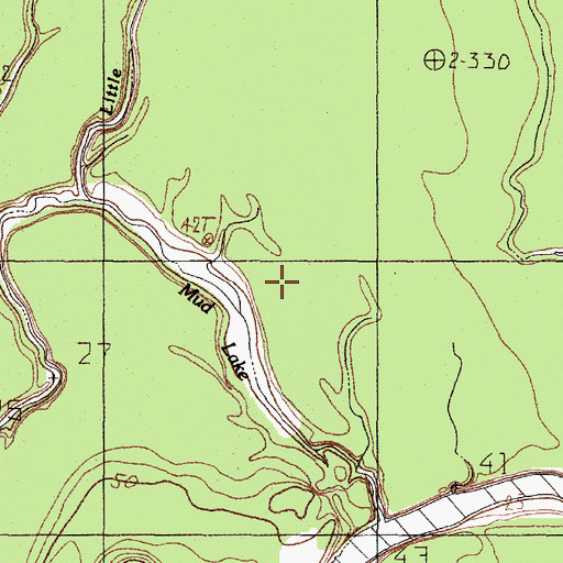 Topographic Map of Mud Lake, TX