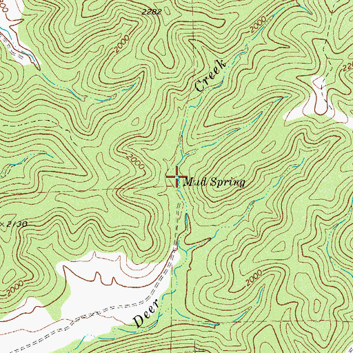 Topographic Map of Mud Spring, TX