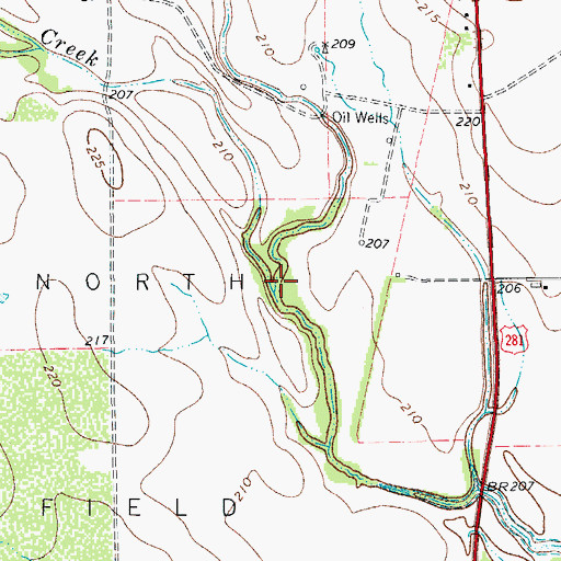 Topographic Map of Muerto Creek, TX