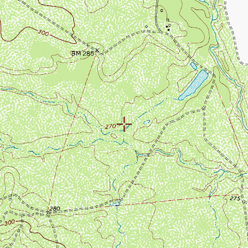 Topographic Map of Muerto Creek, TX