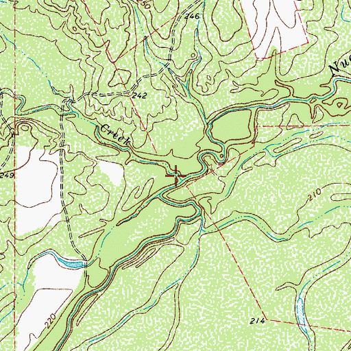 Topographic Map of Mule Creek, TX