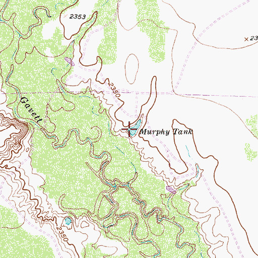 Topographic Map of Murphy Tank, TX