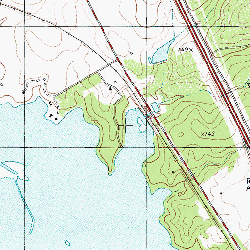 Topographic Map of Mustang Hollow, TX
