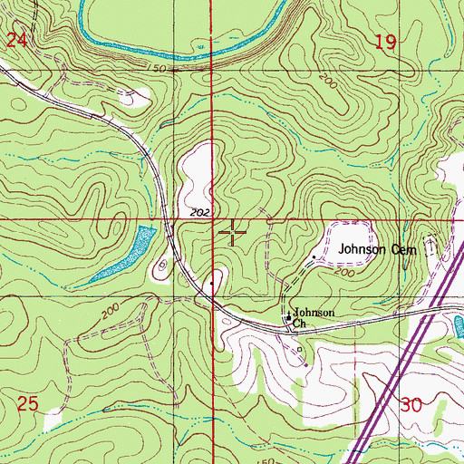 Topographic Map of Potts Creek, AL
