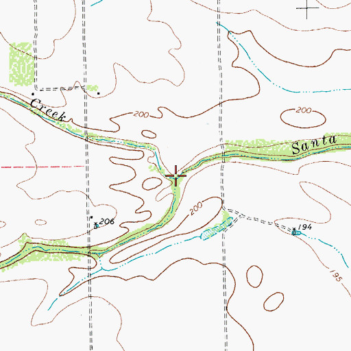 Topographic Map of Narciseno Creek, TX