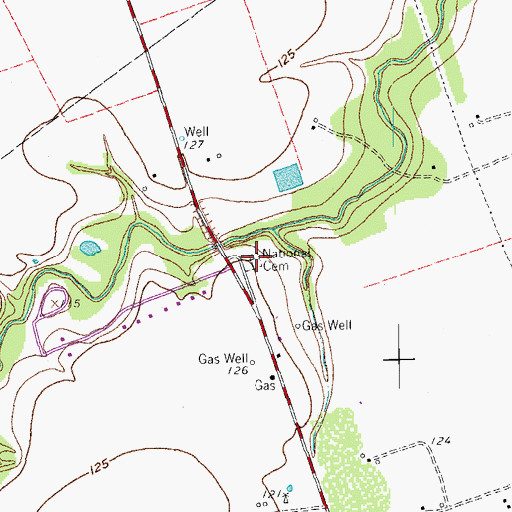 Topographic Map of Czech National Cemetery, TX
