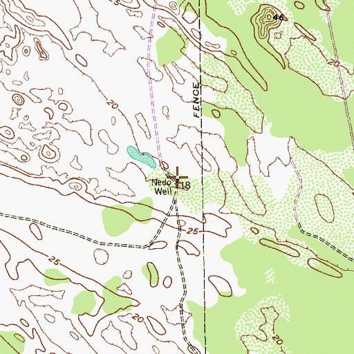 Topographic Map of Nedo Well, TX