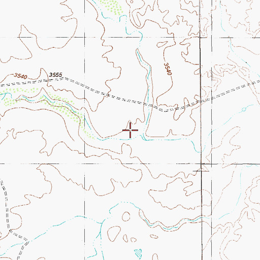 Topographic Map of Needle Creek, TX