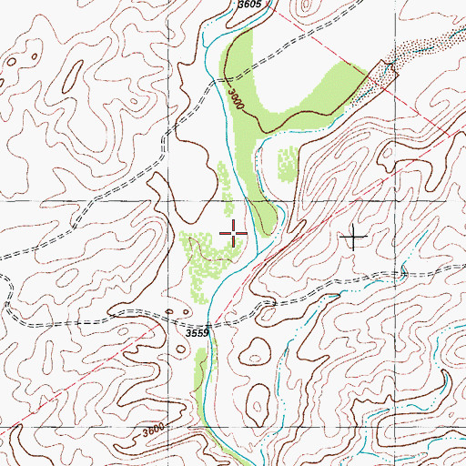 Topographic Map of Negro Creek, TX