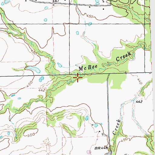 Topographic Map of Negro Creek, TX