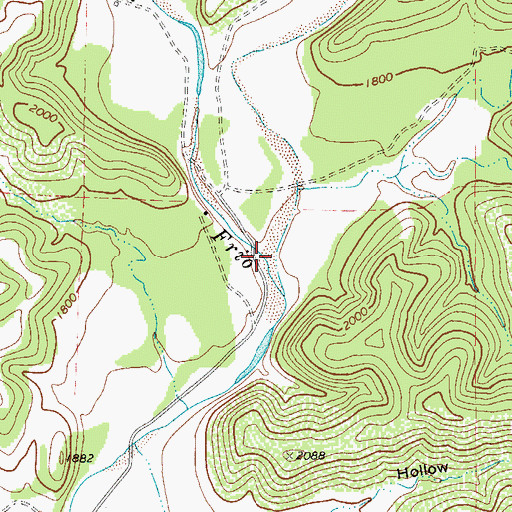 Topographic Map of Negro Hollow, TX