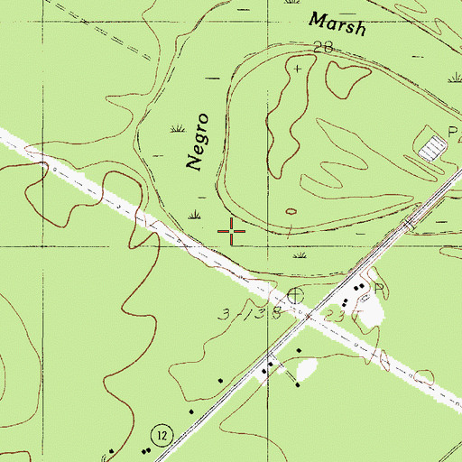 Topographic Map of Negro Marsh, TX