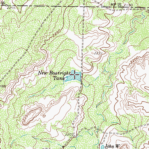 Topographic Map of New Boatright Tank, TX