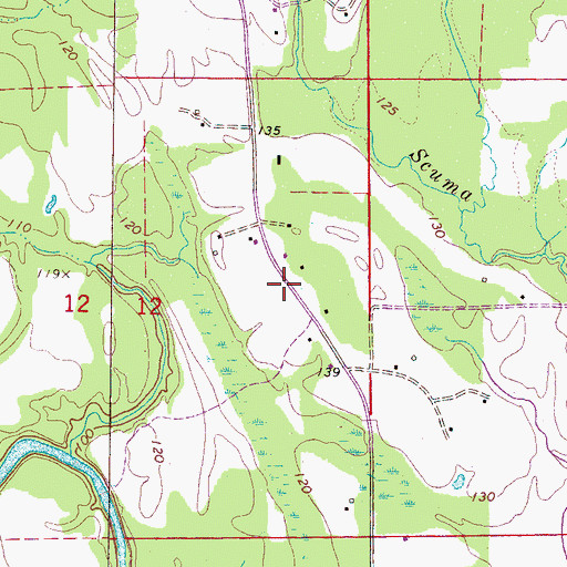 Topographic Map of Salem School, AL