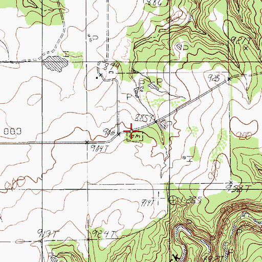 Topographic Map of New Hope Cemetery, TX