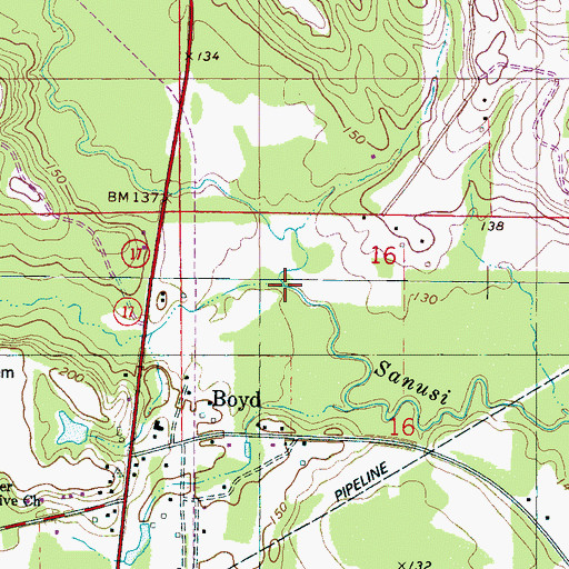 Topographic Map of Sambo Creek, AL