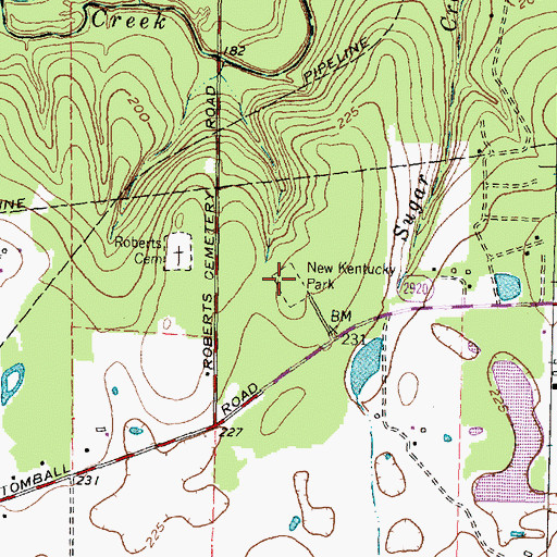 Topographic Map of New Kentucky Park, TX