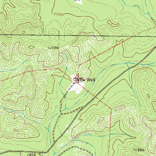 Topographic Map of New Well, TX