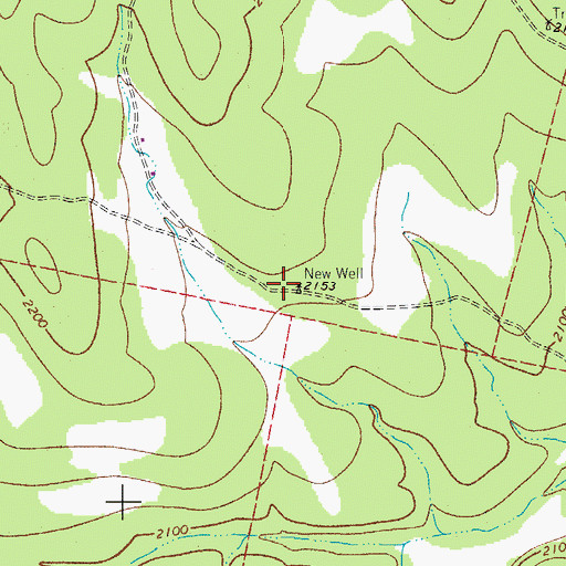 Topographic Map of New Well, TX