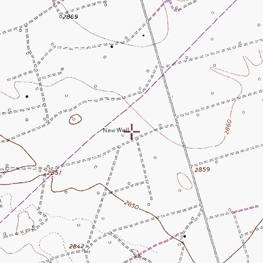 Topographic Map of New Well, TX