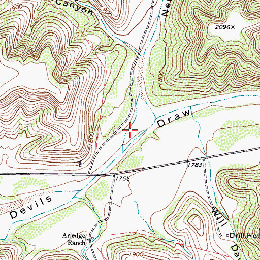 Topographic Map of New Well Canyon, TX