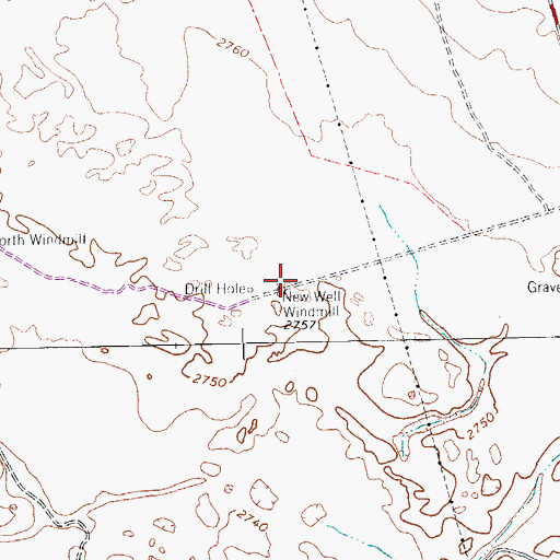 Topographic Map of New Well Windmill, TX