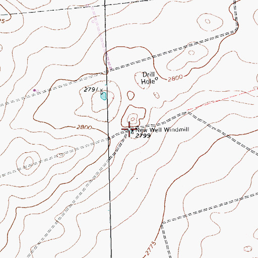 Topographic Map of New Well Windmill, TX