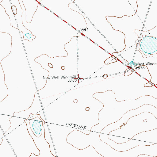Topographic Map of New Well Windmill, TX